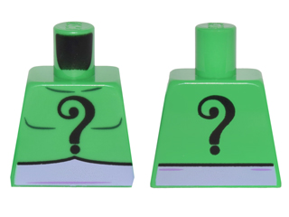 Torso Batman Black Question Mark on Chest and Back and Lavender Belt Pattern