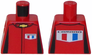 Torso Racing Suit with Chevrolet Logo on Front and 'CAMARO' on Back Pattern