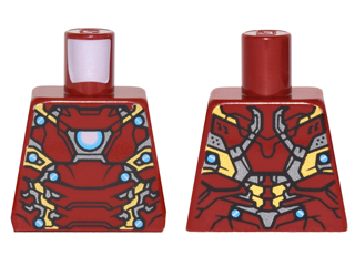 Torso Armor with Partial White and Blue Circle and Gold, Silver and Blue Plates (Mark 46) Pattern