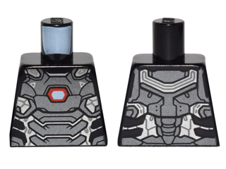 Torso Pearl Dark Gray and Silver Armor Plates with White and Red Reactor Pattern