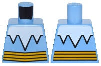 Torso White Icicles Collar and Bright Light Orange Belt Pattern (Captain Cold)