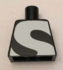 Torso with Large White Letter S Pattern