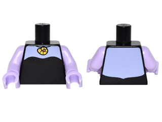 Torso Female Dress Strapless with Lavender Neckline and Back and Shell Necklace Pattern / Lavender Arms / Lavender Hands