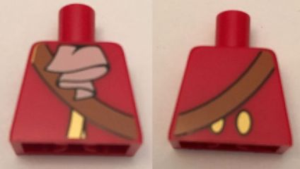 Torso Pirate Gold Trim, Crossbelt, White Ascot Pattern