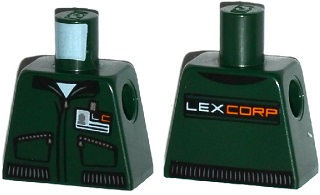 Torso Batman Jacket with Zipper Pockets, ID Badge and 'LEXCORP' on Back Pattern