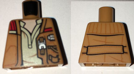 Torso SW Jacket with Pockets, Zipper and Gadgets, White Undershirt Pattern