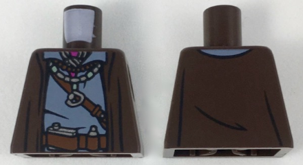 Torso SW Robe with Dark Bluish Gray Tunic, Necklace, Crossbelt and Belt with Gadgets Pattern