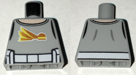 Torso T-Shirt with Light Nougat Neck, SW Power Sliders Diner Logo and White Utility Belt Pattern