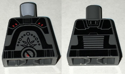 Torso SW Black Armor Plates with Red Button Pattern (Inquisitor Fifth Brother)