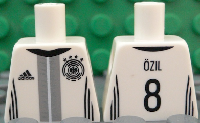 Torso Soccer Shirt with Adidas Logo, 4 Stars and Eagle Front, 'ÖZIL 8' Back Pattern