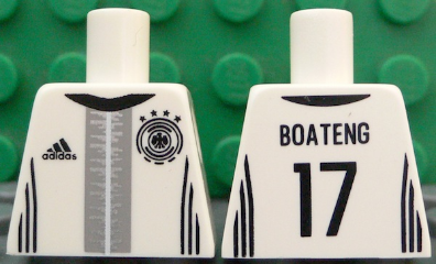 Torso Soccer Shirt with Adidas Logo, 4 Stars and Eagle Front, 'BOATENG 17' Back Pattern