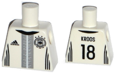 Torso Soccer Shirt with Adidas Logo, 4 Stars and Eagle Front, 'KROOS 18' Back Pattern