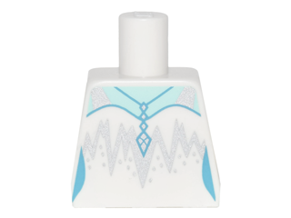 Torso Dress with Silver Jagged Lines, Dots, Straps, and Pendant Pattern