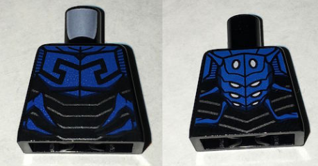 Torso Batman Armor with Insect Scales and Blue Beetle Pattern