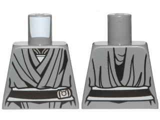 Torso SW Dark Bluish Gray Jedi Robe with Black Belt Pattern (Naare)