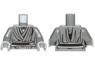 Torso SW Dark Bluish Gray Jedi Robe with Black Belt Pattern (Naare) / Dark Bluish Gray Arms / Light Bluish Gray Hands