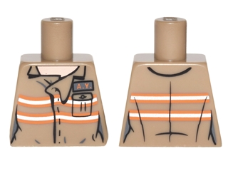 Torso Ghostbusters Jumpsuit Female with 'A.Y.' ID Badge Pattern