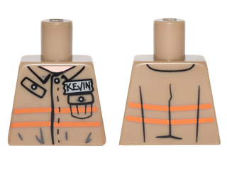 Torso Ghostbusters Jumpsuit with 'KEVIN' ID Badge and 2 Pockets Pattern