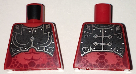 Torso Nexo Knights Female Armor Chest Plate and Dark Red Spots Pattern