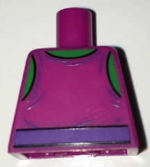 Torso Spider-Man Tank Top over Bright Green Chest with Dark Purple Belt Pattern