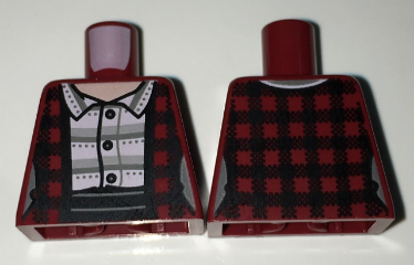 Torso Female Jacket / Vest Plaid over Striped Button Down Shirt Pattern