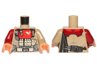 Torso SW Baze Malbus Armor Pattern / Dark Tan Arm Left / Dark Red Arm Right / Nougat Hands