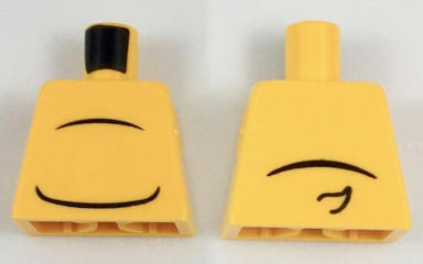 Torso with Black Body Lines and Small Tail Pattern