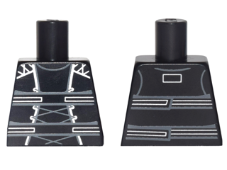 Torso Harness with Dark Bluish Gray Laces and Silver Trim Pattern