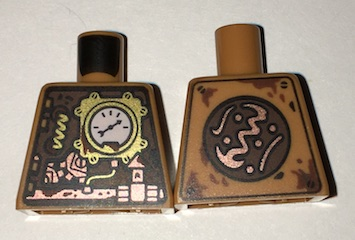 Torso Gold and Copper Clockwork Robot Front and Back Pattern