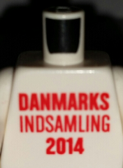 Torso Red 'DANMARKS INDSAMLING 2014', LEGO Logo on Back Pattern