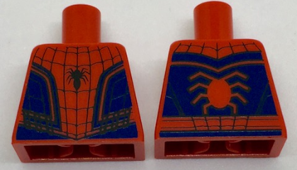 Torso Spider-Man Costume 8 Dark Blue, Thin Web, Small Spider with Thin Abdomen Pattern