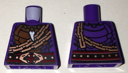 Torso Ninjago Snake Scales, with Tooth Pendant, Copper Chains and Snake Head Belt Pattern