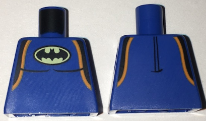 Torso Batman Wetsuit with Black and Orange Trim, Batman Logo Pattern