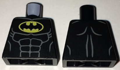 Torso Batman Logo in Yellow Oval with Muscles Pattern