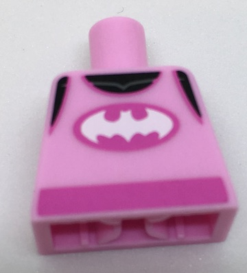 Torso Tank Top over Black Shirt, White Batman Logo, Dark Pink Sash Pattern