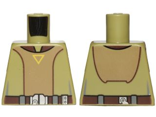 Torso SW Open Shirt with Utility Belt and Yellow Triangle Pattern (Kanan Jarrus)