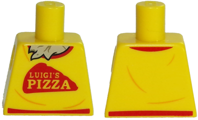 Torso Red Trim and 'LUIGI'S PIZZA', Straw Chest Pattern