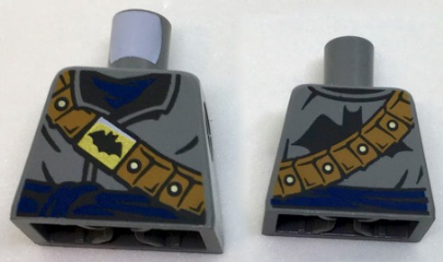 Torso Coat with Dark Blue Scarf and Sash, Dark Orange Bandolier with Black Bat on Gold Buckle Pattern