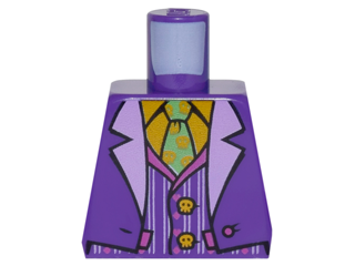 Torso Batman Suit with Lavender Lapels, Striped Vest, Bright Light Orange Shirt and Bright Green Tie Pattern (Joker)