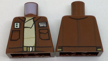 Torso Jacket with Pockets and Badges over Tan Shirt Pattern