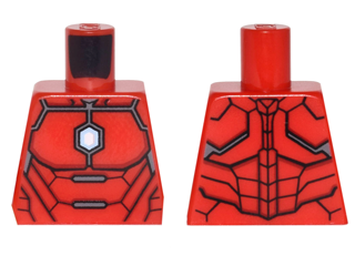 Torso Armor with Silver Plates and Blue and White Hexagon Arc Reactor Pattern