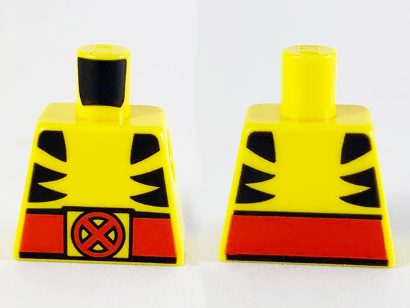 Torso Shirt with Black Marks on Sides and Red Belt with X-Men Logo Buckle Pattern (Wolverine)