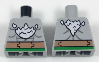 Torso Bare Chest with Muscles, Belt and White Splash Pattern (Doomsday)