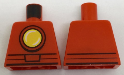 Torso Black Belt Outline and Yellow Circle Arc Reactor Pattern (Iron Man)