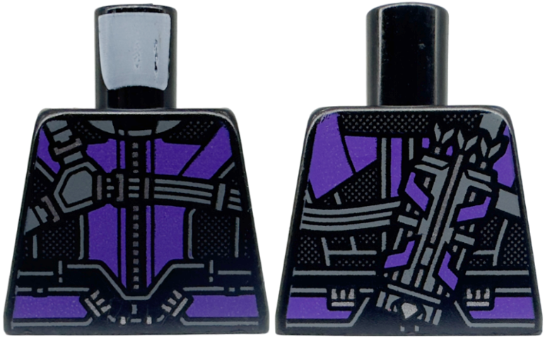 Torso Suit with Purple Highlights and Straps / Quiver on Back Pattern (Hawkeye)