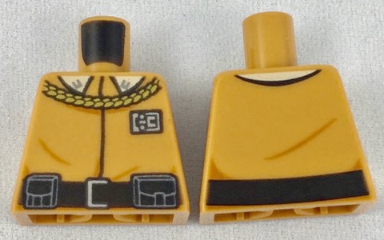 Torso SW General Calrissian Gold Braid, Badge and Black Belt Pattern