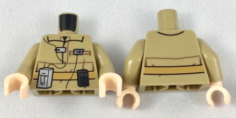 Torso SW Rebel Jumpsuit with Badge and Medium Nougat Utility Belt Pattern / Dark Tan Arms / Light Nougat Hands