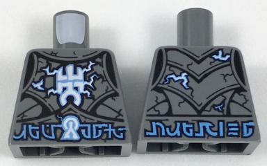 Torso Armor Plates with Electrified Lord Krakenskull Symbols and Blue Arcane Symbols Pattern