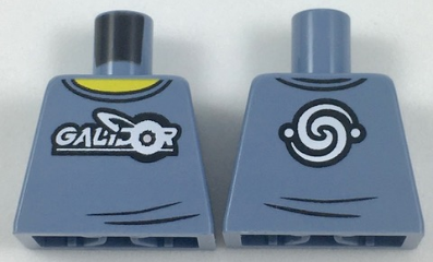 Torso Shirt with White 'GALIDOR' Logo and Swirl Emblem on Back Pattern