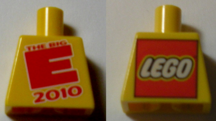 Torso with 'THE BIG E 2010' and LEGO Logo on Back Pattern